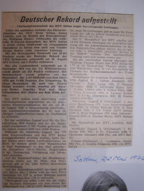 Leichtathletik im Jahr 1976